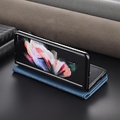 Недорогие Чехлы для Samsung-телефон Кейс для Назначение SSamsung Galaxy Z-образный сгиб 7 Z-сгиб 6 Z Fold 5 Z Fold 4 Z Fold 3 Кошелек для карт Полная защита тела Разъем для карты Защита от удара Ретро ПК Кожа PU