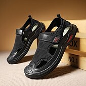 levne venkovní sandály-pánské sandály - umělá kůže - síťovina, trendy a pohodlné pro každodenní nošení a letní procházky