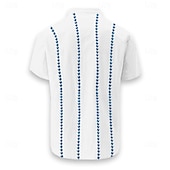 ieftine Concediu de odihna-Bărbați Cămașă cămașă de in Cămașă Guayabera Cămașă de vară Costum de plajă Camașă cu nasturi Simplu Casual Zilnic Negru Alb Portocaliu Manșon scurt Guler Vară Primăvară Îmbrăcăminte