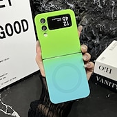 お買い得  サムスン用ケース-Samsung Galaxy Z Flip 6 Z Flip 5 Z Flip 4 Z Flip 3 用の電話ケース バックカバー ワイヤレス充電サポート ショックプルーフ カラーグラデーション TPU