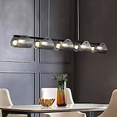 preiswerte Kronleuchter-Kronleuchter Deckenleuchte Pendelleuchte 5/6-flammig 75/132cm Metall Glas Wasserkräuselung postmodernes Licht Luxus Restaurant Schlafzimmer Arbeitszimmer Wohnzimmer 85-265V