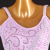 abordables Tenues de danse de salon-Danse de Salon Robe Cristaux / Stras Femme Utilisation Usage quotidien Sans Manches Spandex Organza
