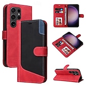 お買い得  サムスン用ケース-Samsung Galaxy S24 S23 S22 S21 S20 Ultra Plus FE A54 A34 A14 S25 Ultra用電話ケース財布型マグネット式フルボディ保護キックスタンド幾何学模様TPU PUレザー