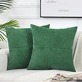 economico Tendenze cuscini-morbidi cuscini decorativi in velluto a coste a punto croce con decorazioni rustiche bohémien, morbide custodie quadrate per divano letto