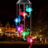 economico Luci paesaggistiche-campanello a vento solare, luci da giardino impermeabili che cambiano colore, decorazioni per le feste, campanelli a vento commemorativi, acchiappa-vento, decorazioni sospese per casa, giardino, patio, cortile, portico, 1 pz.
