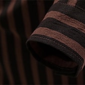 economico camicia da uomo con bottoni-Per uomo Camicia Camicia Estiva Camicia casual Camicia da Spiaggia Camicia con Bottoni Camicie a righe Kaki Verde militare Caffè Manica Lunga A righe Bavero Vacanza Camicia hawaiana Tasca
