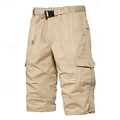 abordables Clásico-Hombre Pantalones cortos tácticos Pantalón Corto Cargo Pantalón corto Shorts para senderismo Botones Multi bolsillo Plano Listo para vestir Corto Diario Exterior Ropa de calle Moda Clásico Azul