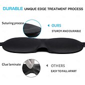 economico Cura Personale &amp; Salute-Maschera per dormire migliorata in 3D per uomini e donne: fornisce oscurità totale, traspirante, ideale per gli studenti, allevia l&#039;affaticamento, maschera per gli occhi oscurante