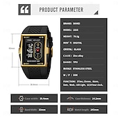 abordables Relojes digitales-Reloj Digital SKMEI para Hombre Reloj Casual de Moda Reloj Luminiscente con Cronómetro Reloj Alarma Pantalla de Fecha y Semana Reloj TPU