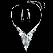 abordables Conjuntos de joyas-Los sistemas nupciales de la joyería 1 Legierung Pendientes Collare Mujer Elegante Bonito Geométrico Alegría Forma Geométrica Conjunto de joyas Para Fiesta