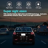 baratos DVR para automóveis-tacógrafo de três lentes com visão noturna de alta definição imagem traseira da frente e traseira do carro