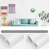 cheap Solid Color Wallpaper-Modern Vinyl Waterproof Removable Smooth Wallpaper Sticker Self-Adhesive Contact Paper for Furniture Stickers Kitchen Living Room 300x60cm