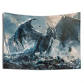 ieftine tapiserii animale-Dragon sălbatic agățat tapiserie artă de perete tapiserie mare decor mural fotografie fundal pătură perdea acasă dormitor living decor