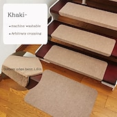 levne schodišťové koberce-schodišťový koberec, schodišťový koberec, samolepicí/suchý zip nášivka podložky na schodiště, podložky na schody chrániče schodů, odnímatelné omyvatelné koberce na schody pro dekoraci domácího