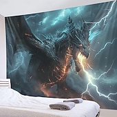 ieftine tapiserii animale-Dragon sălbatic agățat tapiserie artă de perete tapiserie mare decor mural fotografie fundal pătură perdea acasă dormitor living decor