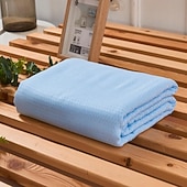baratos Cobertores &amp; Mantas-Cobertor de resfriamento de fibra de bambu, capa macia para sofá, quarto, ar condicionado, verão, cobertor de respiração fresco