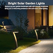 cheap Pathway Lights &amp; Lanterns-2pcs Outdoor Solar Landerscape Lighting Pathway Light Flame Shaped Lawn Light Outdoor Garden Lights for Patio Villa Park Lawn Walkway Waterproof Lighting Atmosphere Landscape Decor Light