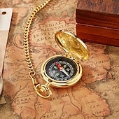 economico Accessori da campeggio-Orologio da tasca con bussola in stile vintage, attrezzatura essenziale per l&#039;alpinismo all&#039;aperto e le avventure di esplorazione