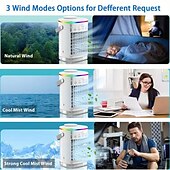 cheap Fans-USB Desktop Spray Air Cooler – Mini Water Cooling Fan with Humidifier for Home Office Dormitory Use