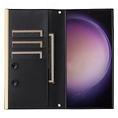 Недорогие Чехлы для Samsung-телефон Кейс для Назначение SSamsung Galaxy S24 S23 S22 S21 S20 Ultra Plus FE S10 S9 Plus S25 Ультра Кошелек для карт с ремешком с ремешком на запястье Откидная подножка Геометрический рисунок