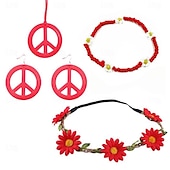 abordables Accessoires et plus-Rétro Vintage Années 1970 Disco Costume de cosplay Collier Bandeau Femmes Fille Jour des Rois Halloween Carnaval Mascarade Fête / Soirée Fête Défilé de la Fierté Adolescent Adulte Plus d&#039;accessoires