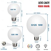 olcso LED-es gömbizzók-2db 7 W 9 W 10 W LED gömbbúrás izzók 600/800/900 lm E26 / E27 G95 35/45/50 LED gyöngyök SMD 2835 Meleg fehér Fehér 85-265 V