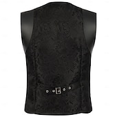 cheap Tops-Retro Vintage Medieval Renaissance Cosplay Costume Vest Ren Faire Knight Ritter Ranger Men&#039;s Viking Fantasy Halloween Carnival Masquerade Performance Casual Daily Renaissance Fair Adults&#039; Vest