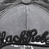 Недорогие Бейсболка мужская-Муж. Бейсболка Шляпа от солнца Шляпа дальнобойщика Черный Синий Хлопок Вышивка Винтаж Мода На каждый день Для улицы Повседневные Буквы Регулируется Защита от солнечных лучей Дышащий