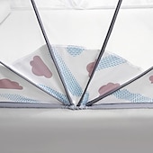 preiswerte Betthimmel &amp; Vorhänge-Moskitonetz fürs Bett, in einer Sekunde zu öffnen und zu schließen, faltbare Haushaltsnetze, Erhöhung der Höhe, 119,4 cm, große Fläche, Moskitonetz, Installation kostenlos