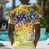 economico Polo hawaiana da uomo-Derby del Kentucky Per uomo Maglia da golf Manica Corta Magliette polo Camicie con Colletto Casual Abbigliamento mare Abbigliamento da vacanza Abbigliamento tropicale Abiti da festa Stampa 3D Bottoni