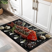 preiswerte Fußmatten-Fischfleisch-Fußmatte, Küchenmatte, Bodenmatte, rutschfester Teppich, ölbeständiger Teppich, Indoor-Outdoor-Matte, Schlafzimmerdeko, Badezimmermatte, Eingangsteppich