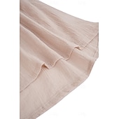 preiswerte Urlaub-Herren Hemd leinenhemd Wikinger-Stil Sommerhemd Strandbekleidung Feste Farbe Outdoor Strasse Grün Beige Langarm V Ausschnitt Sommer Frühling Bekleidung