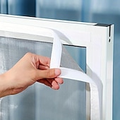 Недорогие Экран для окна и двери-Системы для окон от насекомых DIY самоклеящиеся для окон регулируемые сетки для окон от насекомых прозрачная кошачья сетка экраны от мух москитная сетка