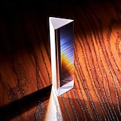 お買い得  アイデアおもちゃ-ギフトボックス入りクリスタルトリプル三角正角柱ティーンエイジャーノベルティ科学実験物理学子供に教えるおもちゃプレゼント