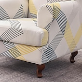 preiswerte Sesselabdeckung &amp; Armless Chair Cover-weicher, elastischer Tigerbankbezug, Freizeithockerbezug, karierter Rundum-Sofastuhlbezug