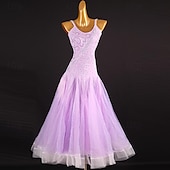 abordables Tenues de danse de salon-Danse de Salon Robe Cristaux / Stras Femme Utilisation Usage quotidien Sans Manches Spandex Organza