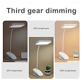 billige Leselys-1 stk 360° fleksibelt arbeidsrom med klemme skrivebordslampe sammenleggbar nattbordslampe for soverommet studere lesing kontorarbeid led touch øyebeskyttelse læring sove og dedikerte skrivebordslamper