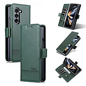 お買い得  サムスン用ケース-Samsung Galaxy Z Fold 6 Z Fold 5 Z Fold 4 Z Fold 3用の財布ケース、フルボディ保護キックスタンドカードスロット、レトロPC PUレザー