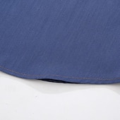 preiswerte Herrenhemd zum Knöpfen-Herren Hemd leinenhemd Hemd aus Baumwollleinen Knopfhemd Strandhemd Blau Dunkelblau Langarm Glatt Kargen Casual Täglich Vordertasche Bekleidung Modisch Komfortabel
