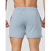 cheap Sweat Shorts-Men's Sweat Shorts Shorts Bermuda shorts Drawstring Elastic Waist Plain Comfort Sports Short Daily Running Gym Fashion Athleisure Black Blue Micro-elastic