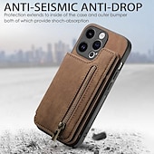 Χαμηλού Κόστους iPhone Θήκες-τηλέφωνο tok Για iPhone 16 15 14 Pro Max Plus iPhone 13 12 11 Pro Max Mini Πίσω Κάλυμμα με βάση στήριξης Υποδοχή κάρτας Ανθεκτική σε πτώσεις Ρετρό TPU PU δέρμα