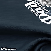 cheap Men&#039;s Funny T shirts-Men&#039;s Letter Gesture DADA T Shirt T shirt 3D Print Crew Neck Shirt Athleisure Street Style Festival Street Dads Day Gifts Festival Dark Blue Summer Spring Clothing Apparel S M L XL XXL XXXL