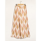 baratos calças femininas-calça comprida de cetim com bolso reto