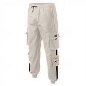 Χαμηλού Κόστους Στρατιωτικά παντελόνια-Ανδρικά Παντελόνια με τσέπες Παντελόνι Cargo Τζόγκερ Παντελόνια Παντελόνι Harem Κορδόνι Ελαστική μέση Ριγλάκι κνήμης Σκέτο Πλήρες μήκος Causal Καθημερινά Κομψό στυλ street Χιπ χοπ Μαύρο Πράσινο Χακί