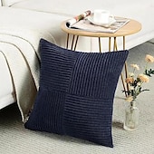 economico Tendenze cuscini-morbidi cuscini decorativi in velluto a coste a punto croce con decorazioni rustiche bohémien, morbide custodie quadrate per divano letto