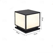 Недорогие Постовый свет-Лампа на колонне, водонепроницаемые светильники на наружных стойках, уличные фонари на колоннах, фонари на квадратных колоннах IP65, наружные водонепроницаемые светильники на алюминиевых стеклянных