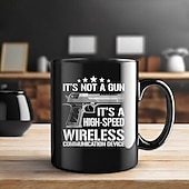 رخيصةأون أدوات المطبخ والطعام-إنه ليس مسدسًا، إنه كوب جهاز اتصال لاسلكي عالي السرعة - كوب قهوة مضحك لعشاق التكنولوجيا ومحبي الأجهزة