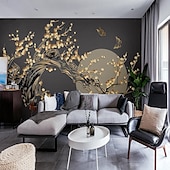 cheap Wallpaper-Cool Wallpapers Bluer Flowers Wallpaper Wall Mural Wall Covering Sticker Peel and Stick Removable PVC/Vinyl Material Self Adhesive/Adhesive Required Wall Decor for Living Room Kitchen Bathroom