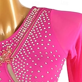 voordelige Ballroom danskleding-Ballroomdansen Kleding Kristallen / Bergkristallen Dames Prestatie Alledaagse kleding Lange mouw Spandex