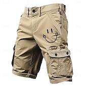cheap Men&#039;s Graphic Cargo Shorts-Men&#039;s Cargo Shorts Multiple Pockets Graphic Smile Printed Outdoor Short Sports Classic Micro-elastic Shorts